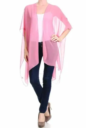 Summer Breeze Solid Kimono in Peach