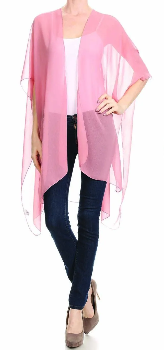 Summer Breeze Solid Kimono in Peach