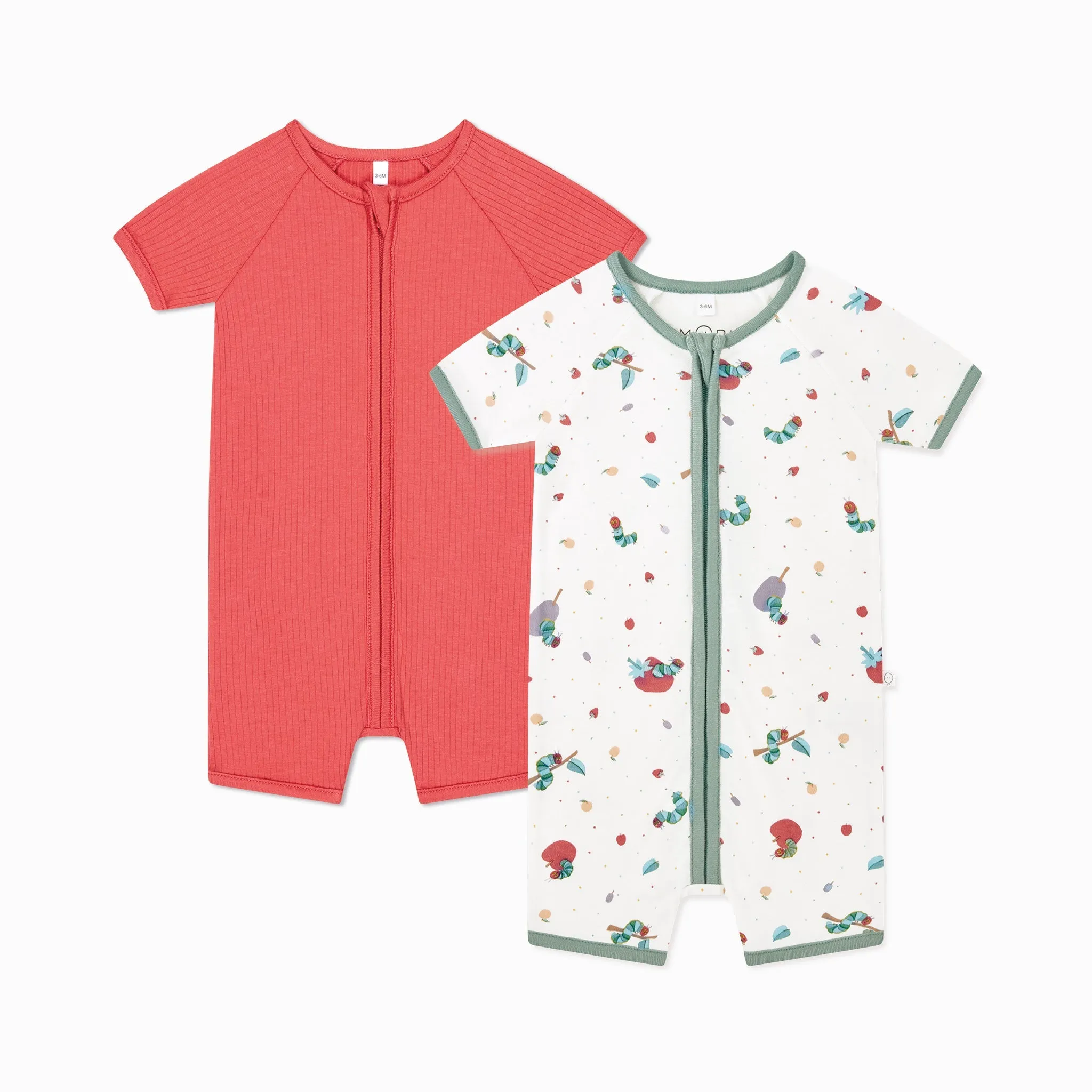 The Very Hungry Caterpillar & Ribbed Zip Summer Pajamas 2 Pack