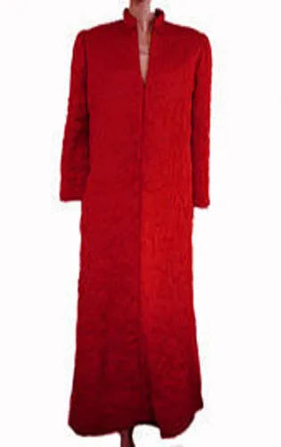 *VINTAGE RARE CHRISTIAN DIOR QUILTED ROBE MADE IN HONG KONG IN LACQUER RED  - WOULD MAKE A WONDERFUL GIFT