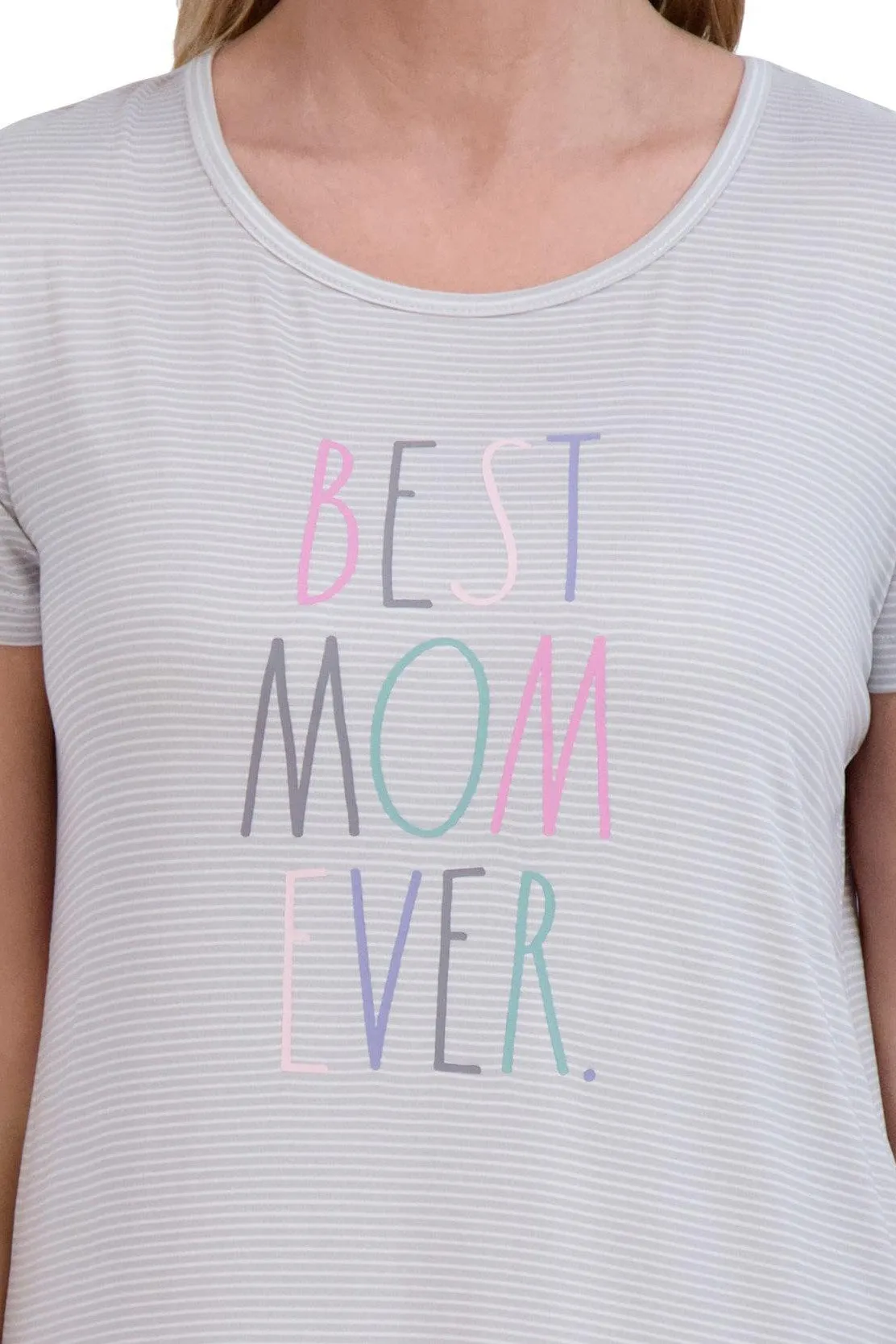 Women's "BEST MOM EVER" Short Sleeve Nightshirt